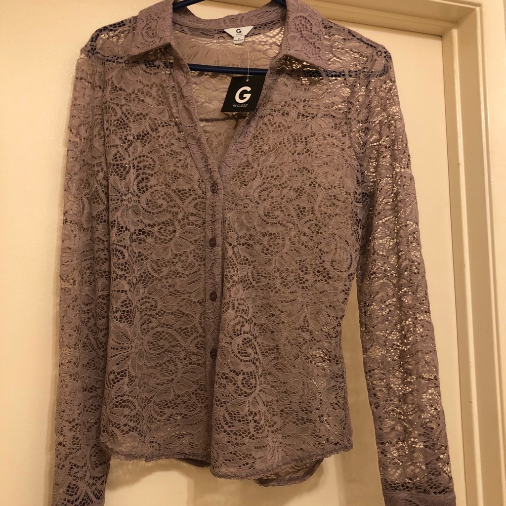 Guess lace shirt, brand new never worn!